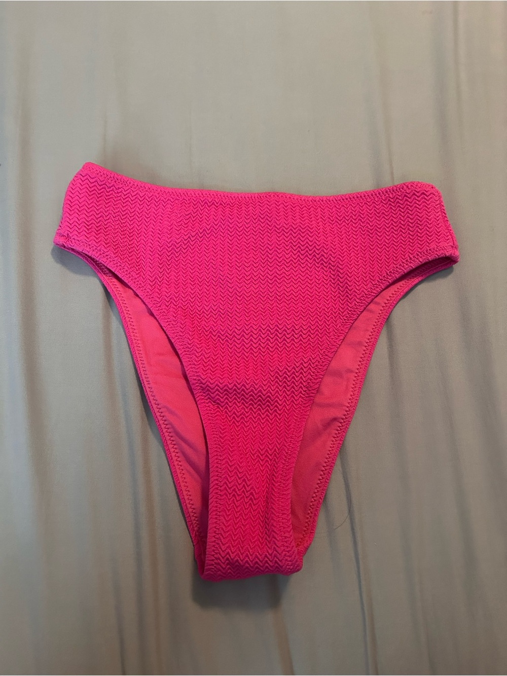Pink Textured Bikini Bottom NO TAG